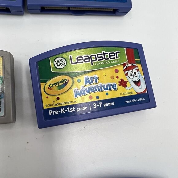 Leapster Leap Frog Games Lot Battery Or Wired  Summer Learning Roadtrip Fun - Picture 8 of 13